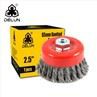 Twisted Wire Brush Steel & Brass 100mm