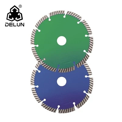 DELUN 7 Inch Segmented Diamond Saw Blade Dry Or Wet Cutting General Purpose For Concrete Stone Brick