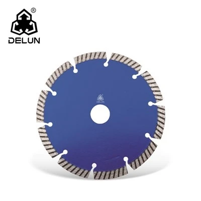 DELUN 7 Inch Segmented Diamond Saw Blade Dry Or Wet Cutting General Purpose For Concrete Stone Brick