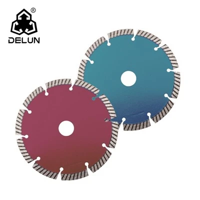 DELUN 7 Inch Segmented Diamond Saw Blade Dry Or Wet Cutting General Purpose For Concrete Stone Brick